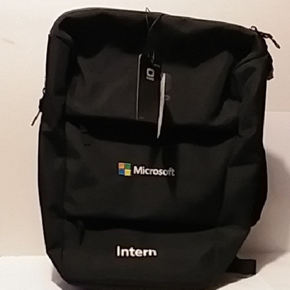 OGIO Black Backpack with Multicolor Microsoft Logo